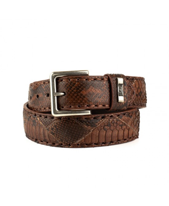 Mayura 1020 Snakeskin Python Belt Castana