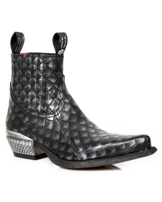 New Rock - M-7953PT-S8 Dragon Pattern Ankle Boots - LIMITED EDITION ONLY 1 PAIR LEFT