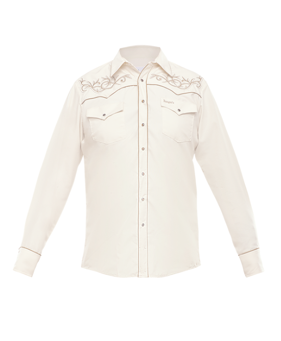 Rangers - 013CA01 Cream Men's Western Shirt