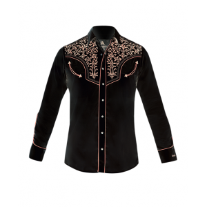 Rangers - 0130CA01 Black Men's Western Shirt