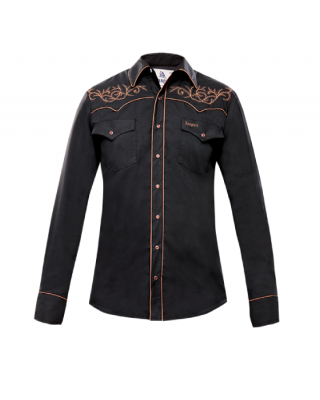Rangers - 013CA01Black Men's Western Shirt