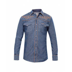Rangers - 013CA01 Denim Men's Western Shirt