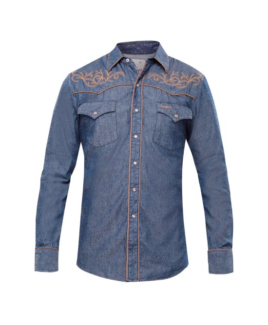 Rangers - 013CA01 Denim Men's Western Shirt