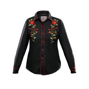 Rangers - 060DA01 Black Women's Western Shirt