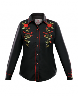 Rangers - 060DA01 Black Women's Western Shirt