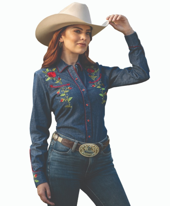 Rangers - 060DA01 Denim Women's Western Shirt