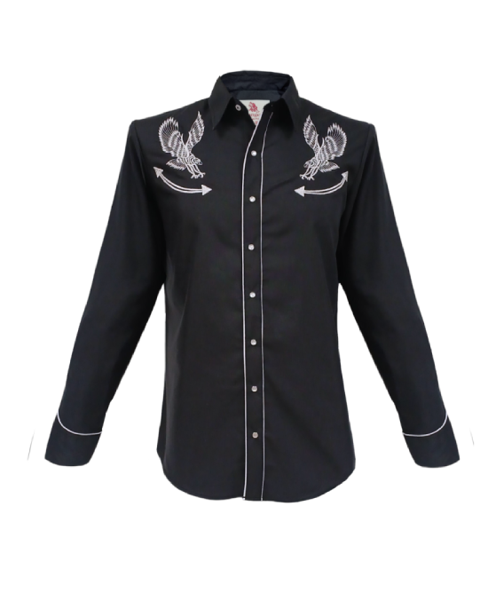 Rangers - 245CA01 Black Men's Western Shirt