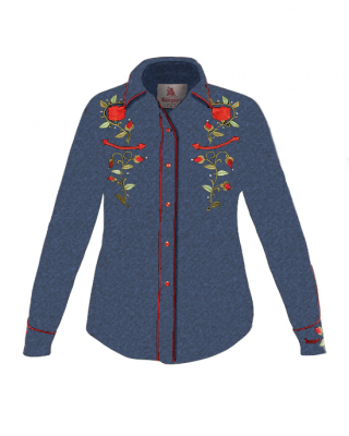 Rangers - 060DA01 Denim Women's Western Shirt