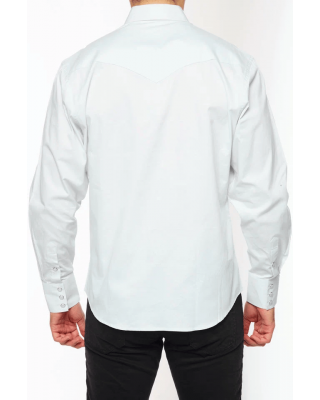 Rodeo Clothing - AC108L White Men's Western Shirt