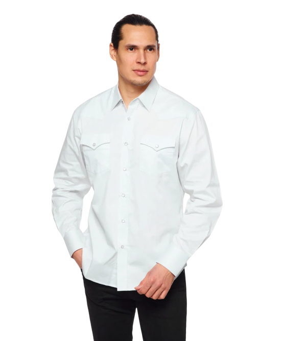 Rodeo Clothing - AC108L White Men's Western Shirt