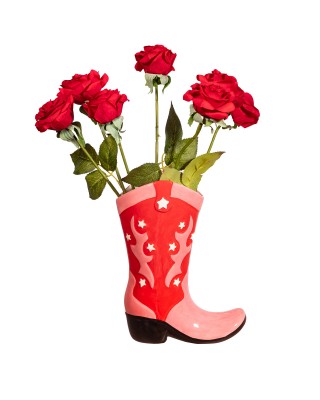 Cowboy Boot Vase
