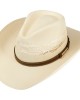 Straw - Stetson Brown Hatband Western Vented Toyo