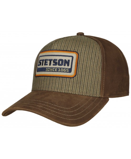 Trucker Hat - Stetson Cotton Linen and Leather Trucker Hat - Stetson Cotton Linen and Leather