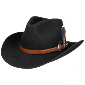 Wool Hat - Stetson Limington Western Black