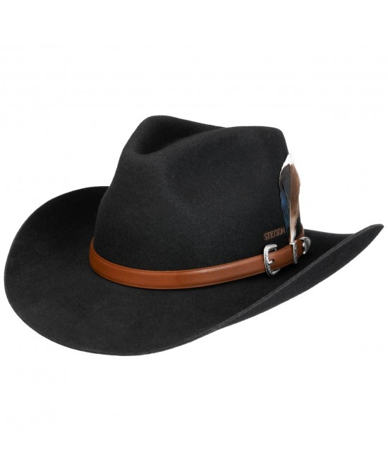 Wool Hat - Stetson Limington Western Black Wool Hat - Stetson Limington Western Black