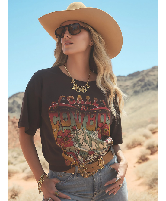 Wrangler - Lainey Wilson Call A Cowboy Oversized T-shirt