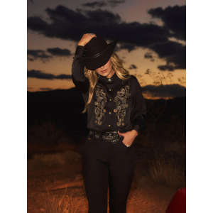 Wrangler - Lainey Wilson Black Satin Shirt