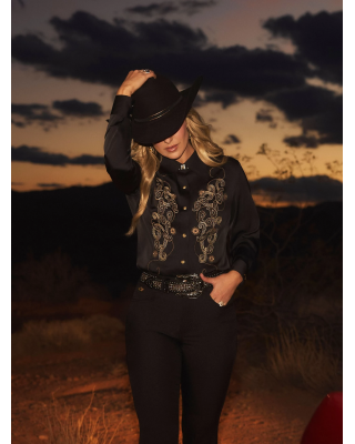 Wrangler - Lainey Wilson Black Satin Shirt