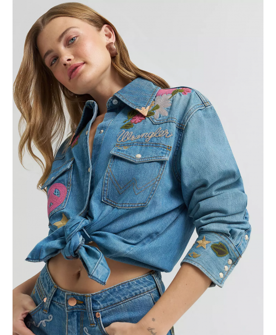 Wrangler - Lainey Wilson Embroidered Flower Shirt
