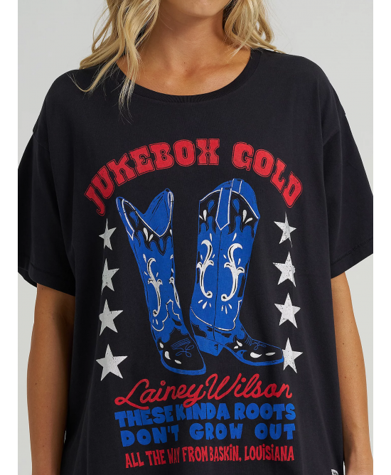 Wrangler - Lainey Wilson Jukebox Gold Oversized Tee