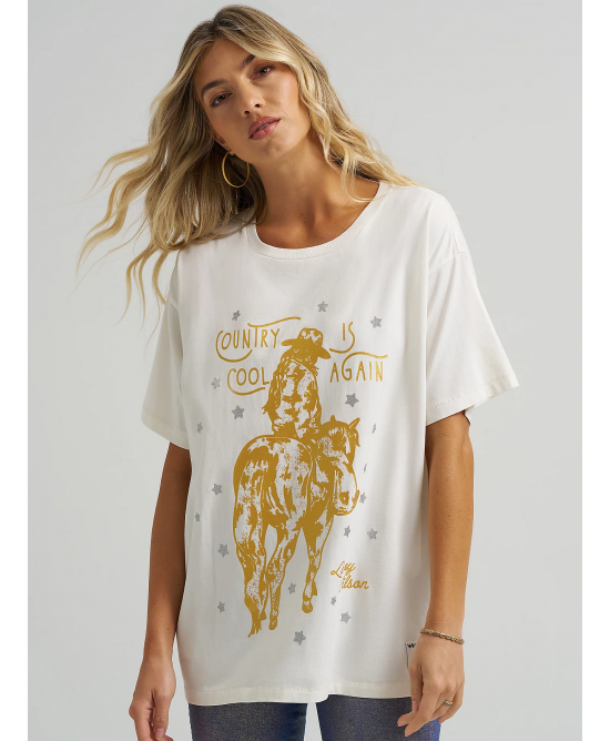 Wrangler - Lainey Wilson Country Is Cool Oversized Tee Wrangler - Lainey Wilson Country Is Cool Oversized Tee