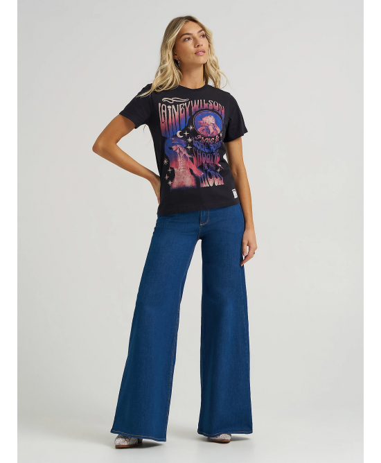Wrangler - Lainey Wilson Lainey Wilson Regular Tee - Black - Shooting For The Moon