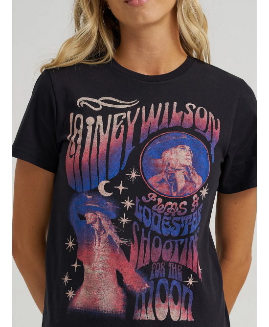 Wrangler - Lainey Wilson Lainey Wilson Regular Tee - Black - Shooting For The Moon