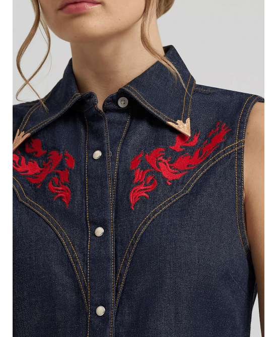 Wrangler - Lainey Wilson Sleeveless Shirt Rinse