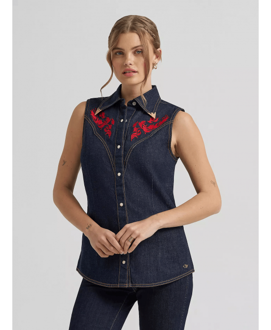 Wrangler - Lainey Wilson Sleeveless Shirt Rinse