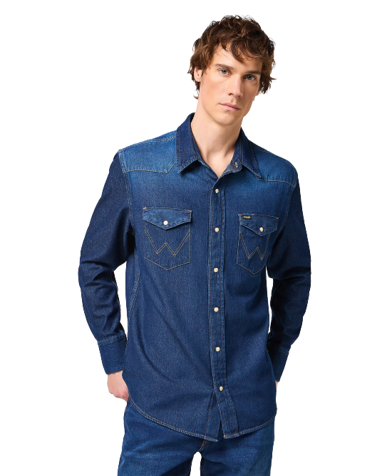 Wrangler -27MW Western Shirt - Darkstone