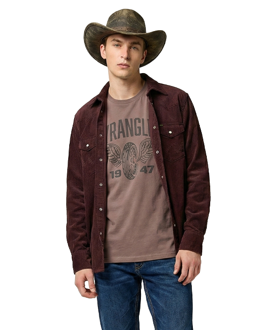 Wrangler - Western Corduroy Shirt Mahogany