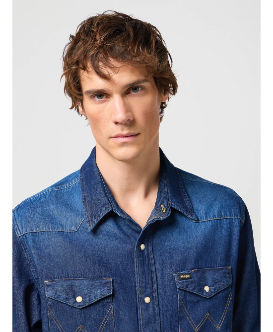 Wrangler -27MW Western Shirt - Darkstone