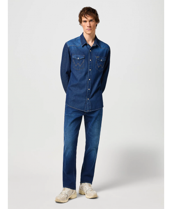 Wrangler -27MW Western Shirt - Darkstone