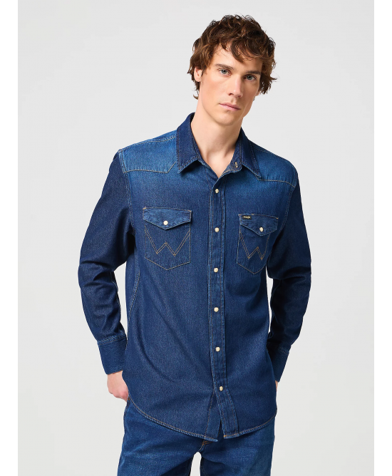 Wrangler -27MW Western Shirt - Darkstone