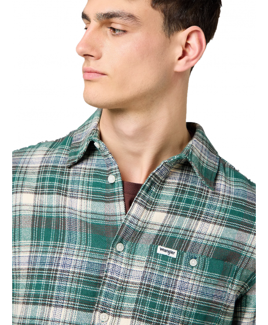 Wrangler - Cotton Shirt Green Wrangler - Cotton Shirt Green