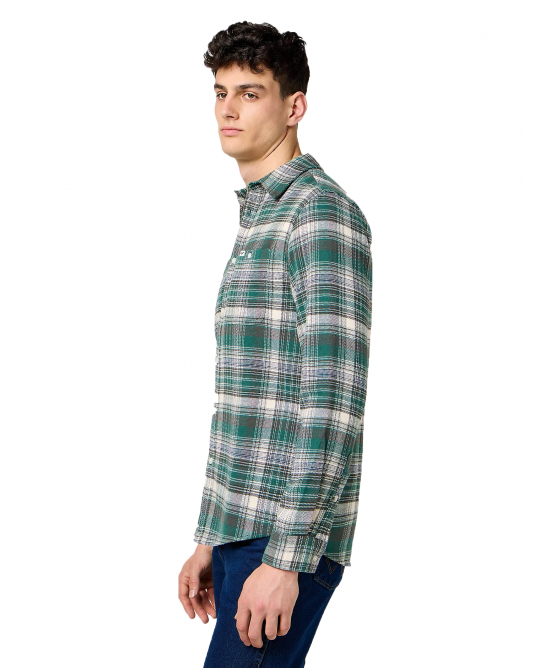 Wrangler - Cotton Shirt Green Wrangler - Cotton Shirt Green