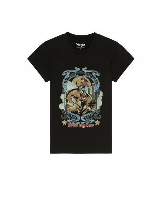 Wrangler - Shrunken Band T-shirt Black Beauty