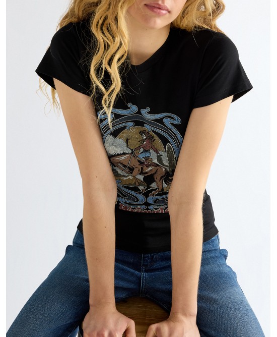 Wrangler - Shrunken Band T-shirt Black Beauty