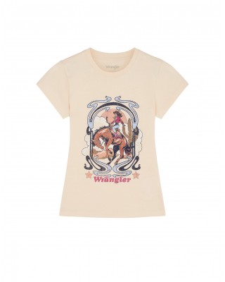 Wrangler - Shrunken Band T-shirt Egret Beige