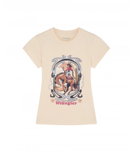 Wrangler - Shrunken Band T-shirt Egret Beige Wrangler - Shrunken Band T-shirt Egret Beige