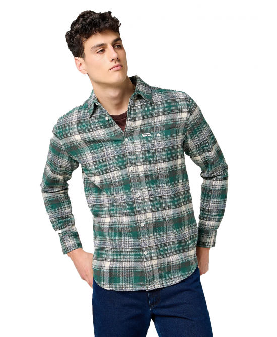 Wrangler - Cotton Shirt Green Wrangler - Cotton Shirt Green