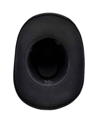 Wool Concho Black Hat