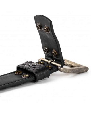 Mayura 214 Crocodile/Snakeskin Python Belt Black