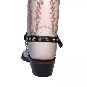 Boot Straps - Conical Stud Black - Thin