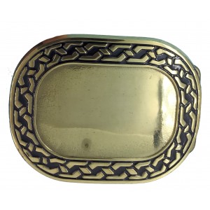 Belt Buckle - Brass Rectangle