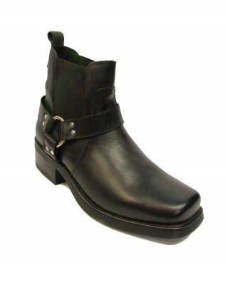 Woodland - Harley Men's Harness Cowboy Boot Black