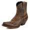 Mayura 012 Ankle Cowboy Boot Leather Genuine Snakeskin - Tierra