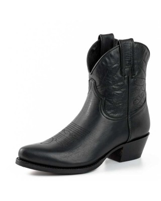 Mayura 2374 Negro Ladies Cowboy Ankle Boots