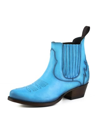 Mayura 2487 Marilyn Turquoise Ladies Cowboy Ankle Boots