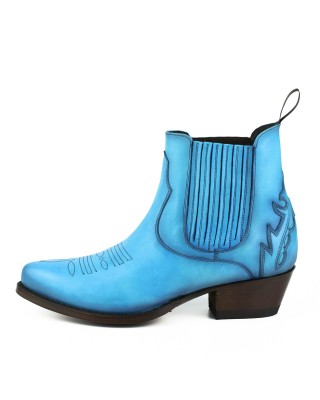 Mayura 2487 Marilyn Turquoise Ladies Cowboy Ankle Boots